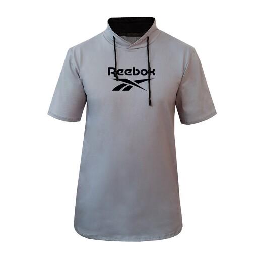 تیشرت آستین کوتاه  طوسی مردانه طرح Reebokمدل x8654